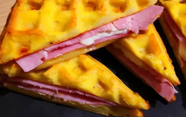 Croques gaufre à la pomme de terre