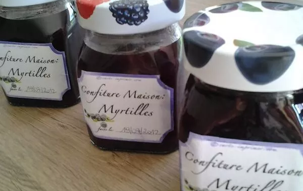 Confiture de myrtilles (pour 6 pots)