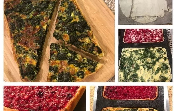 Double Tartes: Épinard. § Groseilles