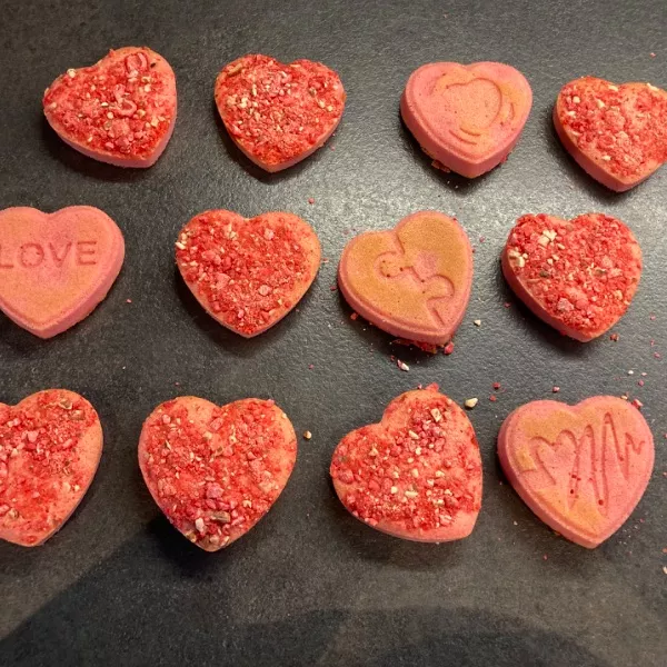Cœur praline rose