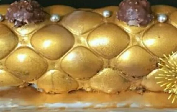 Bûche mousseuse aux Ferrero sans farine