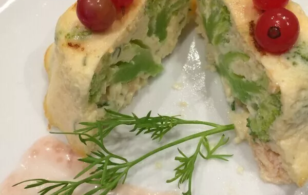 Mousse de saumons - brocolis et sa sauce groseille