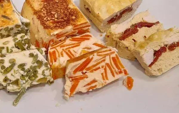 Terrine de poulet et clafoutis de légumes