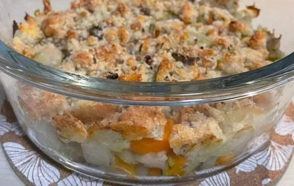 Crumble de parmesan aux légumes