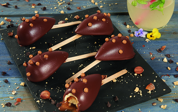 glaces croustillantes au chocolat au lait et caramel