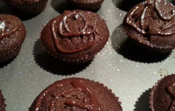 cupcakes scintillants au chocolat