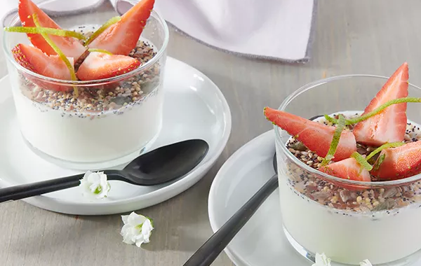 Mousse de fromage aux fraises