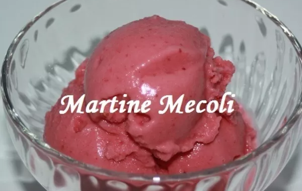 Yaourt glacé aux fraises