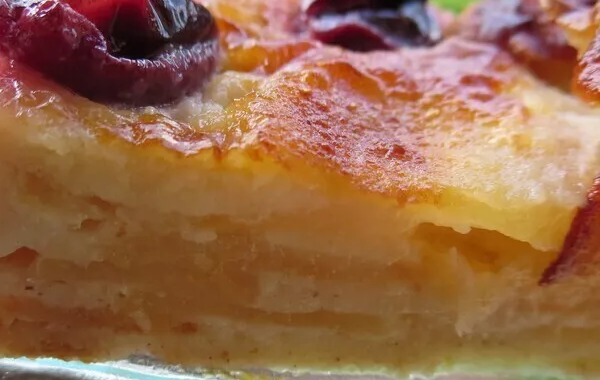 Clafoutis pomme-raisin à IG bas