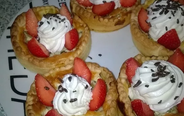 Tartelette rhubarbe fraise