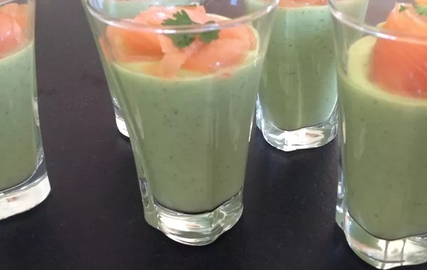 Mousse de courgettes basilic et saumon (Dude)