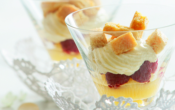 Verrines citron framboise