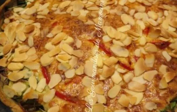 Tarte amandine aux poireaux