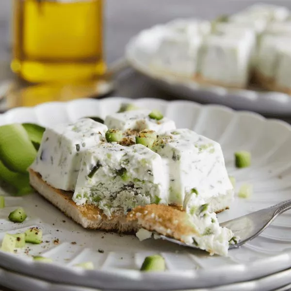 Mousses au concombre et fromage de chèvre