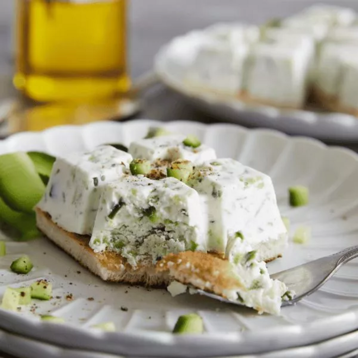 Mousses au concombre et fromage de chèvre