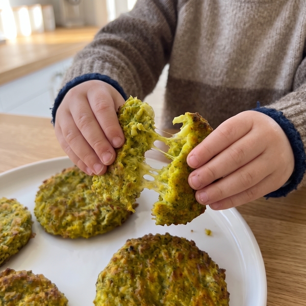 Galettes de brocolis au fromage