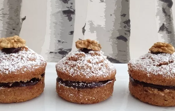 Palets aux noix et ganache chocolat