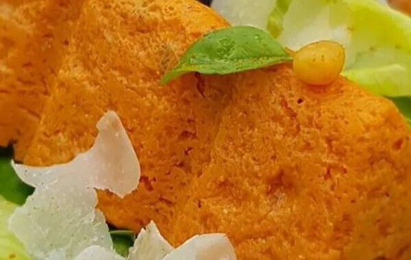 Flan de tomates, basilic et mozzarella de Marina