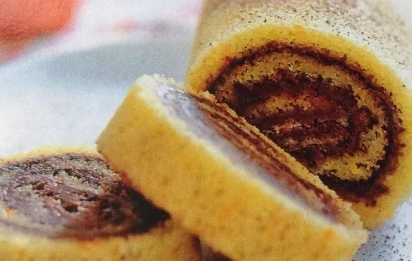 Roule à l'orange et au Nutella