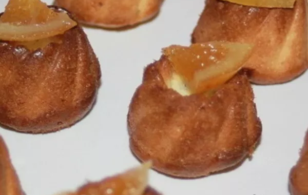 Financiers à l'orange confite façon mini spirales