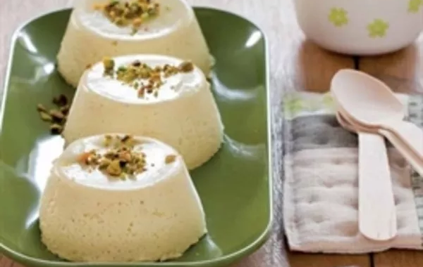 Blancs-mangers pistache et citron vert