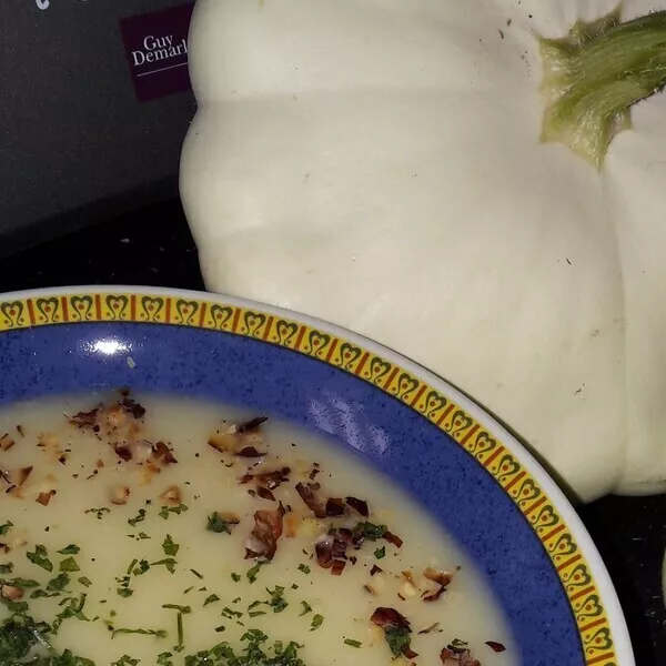 Soupe veloutée de patisson 