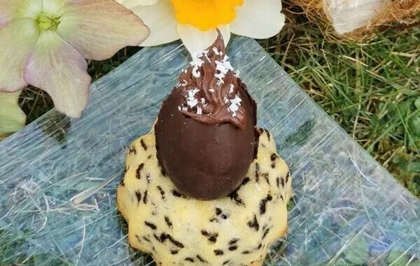 Nid de Pâques et son oeuf en chocolat