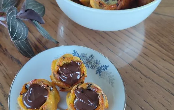 Mini-spirales moelleuses aux pépites de chocolat