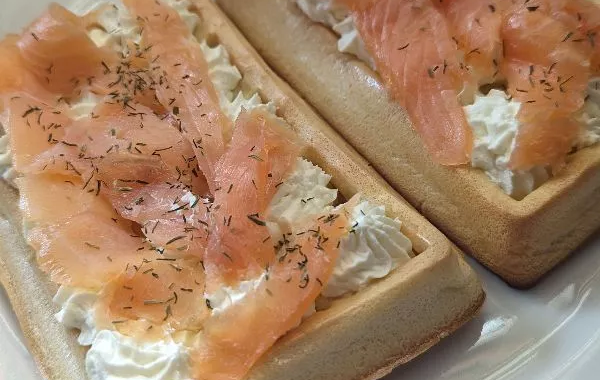 Gaufres au saumon