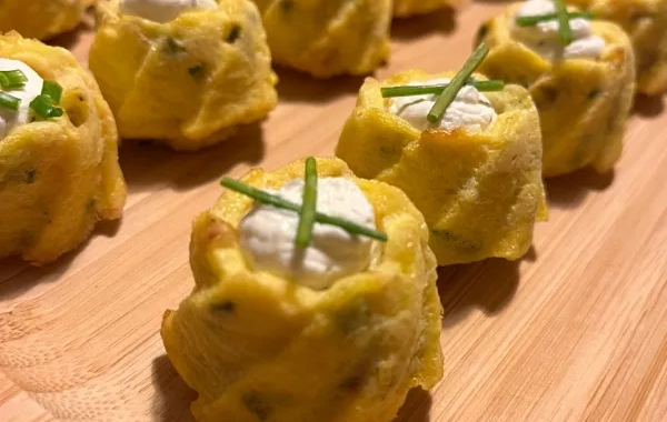 Bouchées aux crevettes et ciboulette