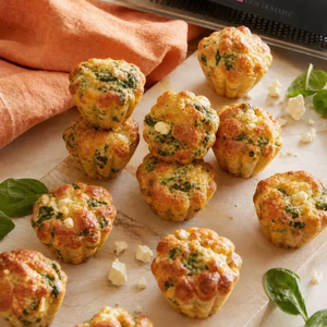 Briochettes épinards, feta & zaatar