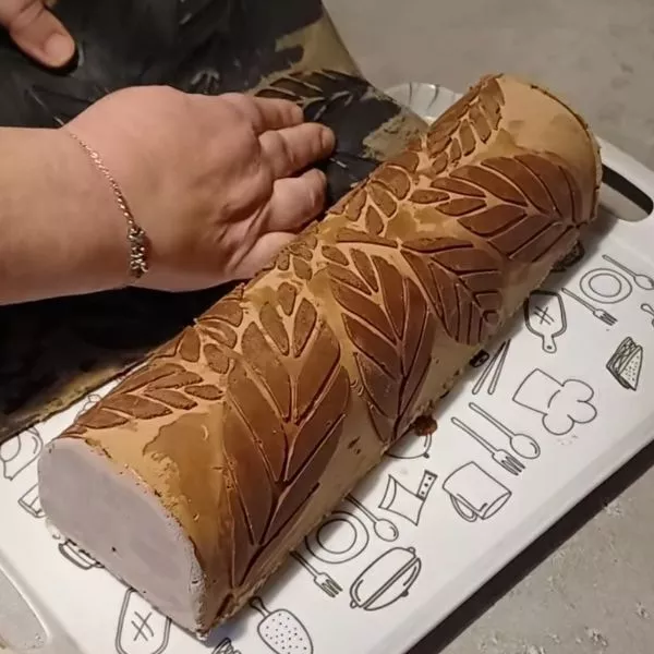 bûche chocolat caramel