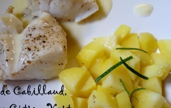 Dos de cabillaud sauce citron vert gingembre