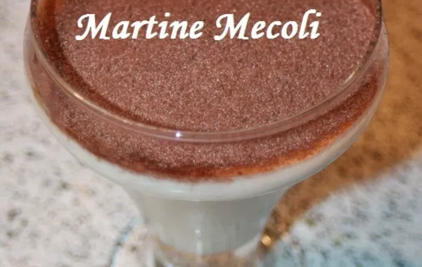 Nuage de cacao sur mousse de poires