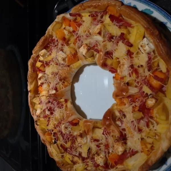 Tarte couronne aux légumes d'hiver