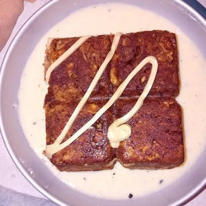 brownie avec sa crème anglaise