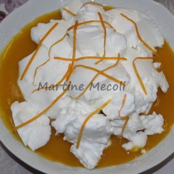 Île flottante à l'orange