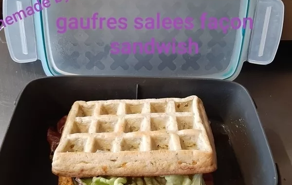 Lunch box - gaufres garnies à la courgette