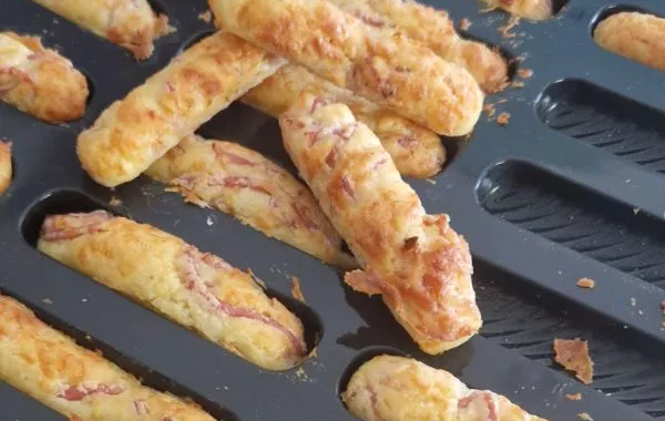 Madeleines allongées jambon comté