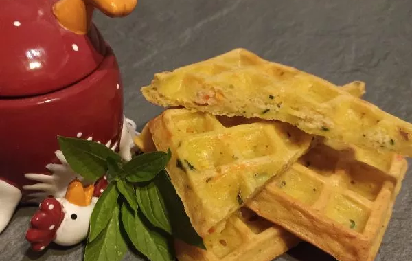 Gaufres aux légumes et lardons-image