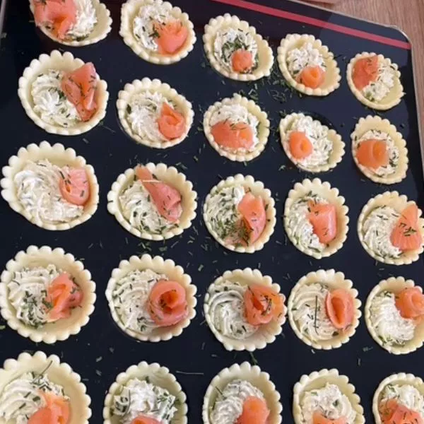 30 mini tartelettes boursin saumon