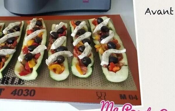 Courgettes farcies aux légumes du soleil