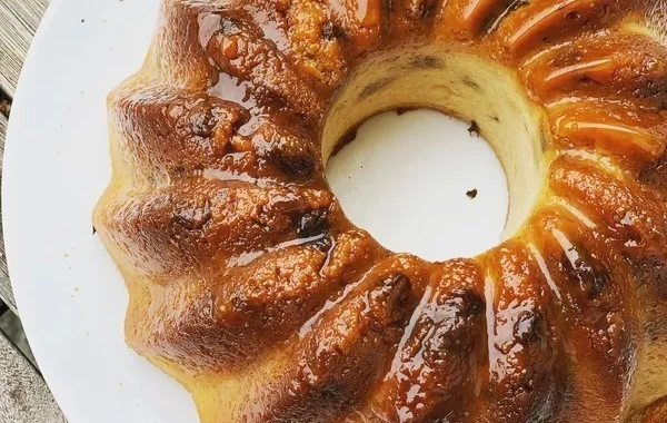 Gâteau de semoule rhum raisins
