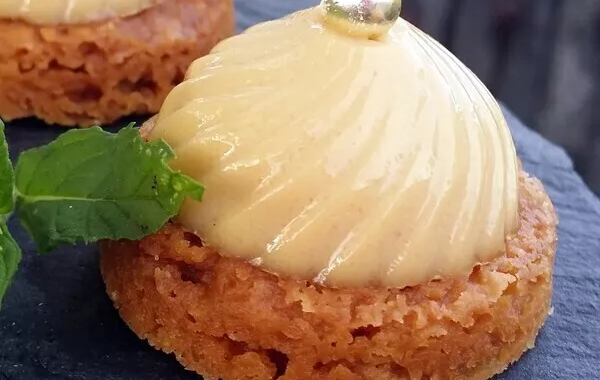 Bouchées Dulce de leche sur son palet sablé