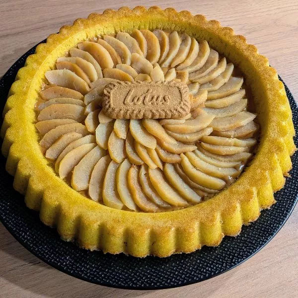 Tarte Renversée Pommes & Spéculoos biscuit Madeleine 