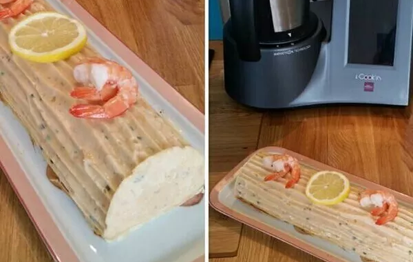 buche de saumon et crevettes