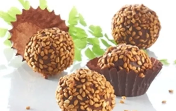 Truffes au thé et sésame