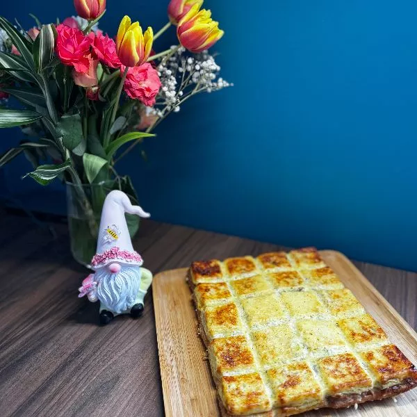 Quiche sans pâte poireaux, blanc de poulet