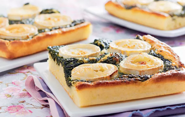 Tarte moelleuse épinard chèvre