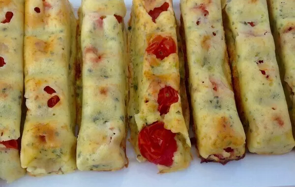 Quattro façon clafoutis tomates cerise, courgettes